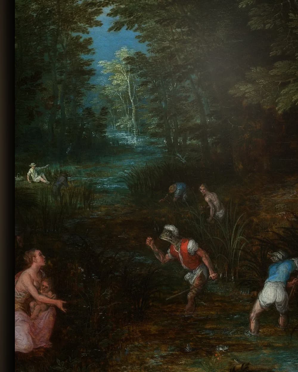 Materiaal en afwerking van Latona en de Lycische boeren in het wisselframe