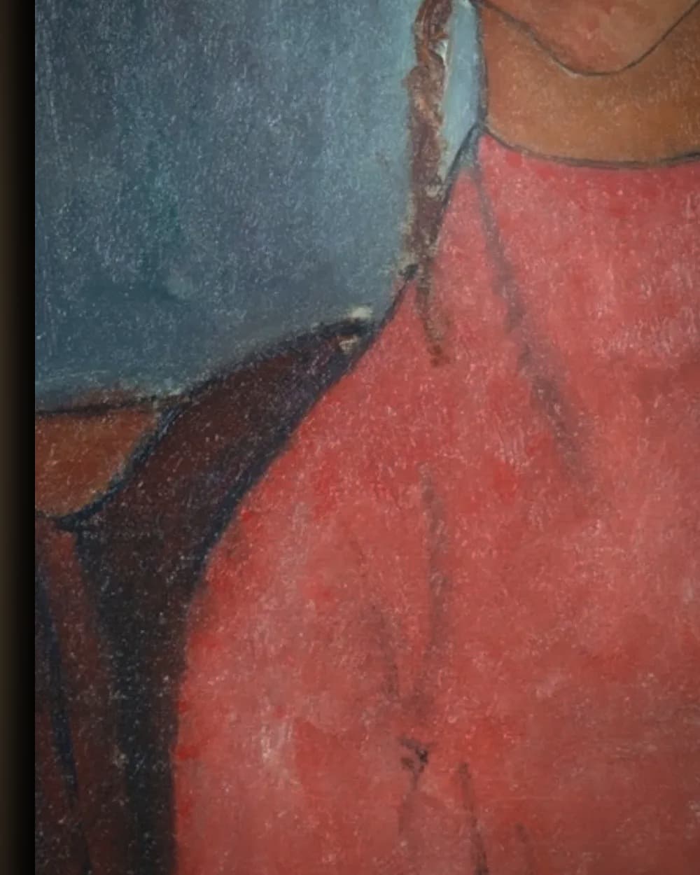 Materiaal en afwerking van Italiaans meisje met vlechten in het wisselframe