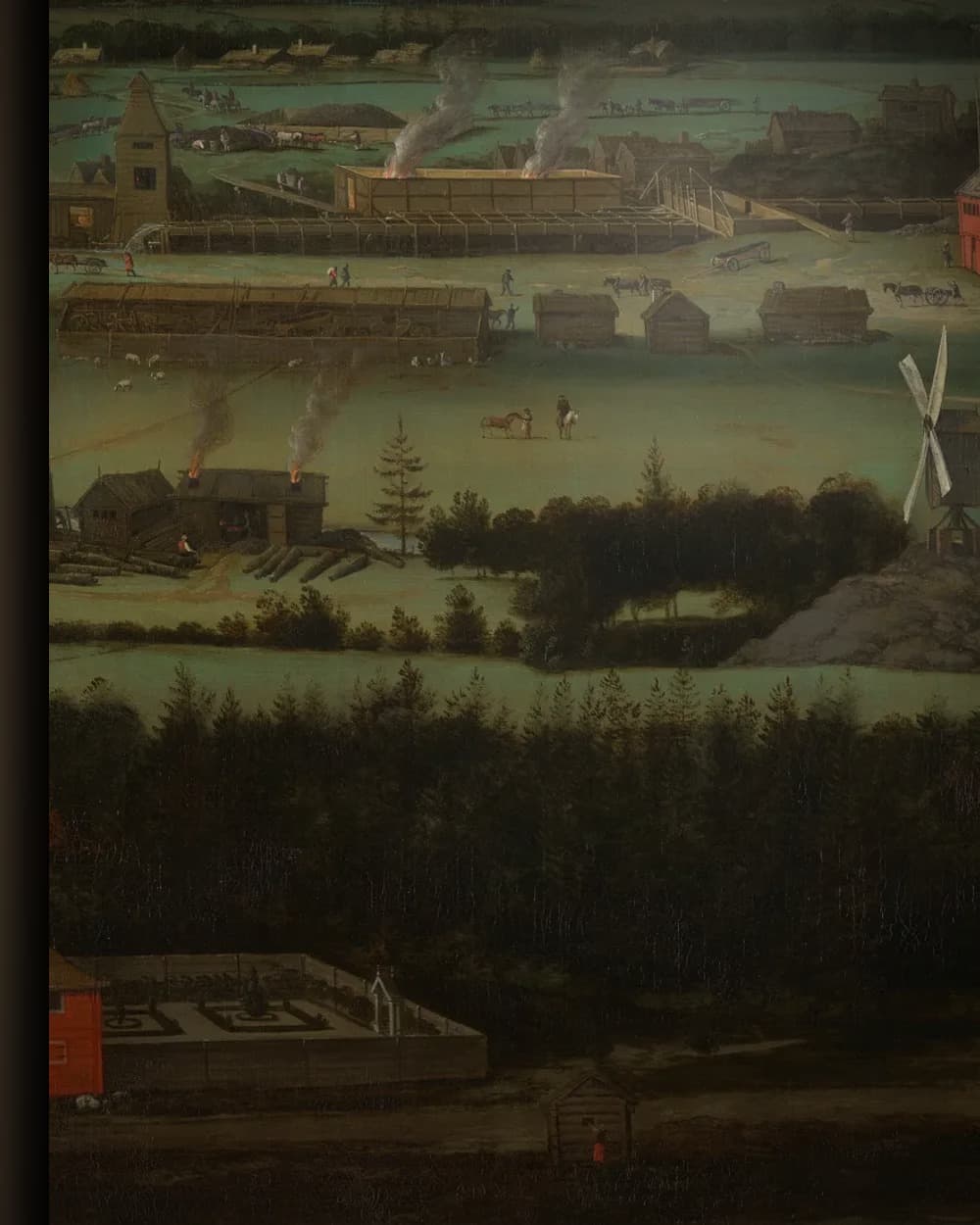 Materiaal en afwerking van De geschutgieterij van Hendrik Trip in Julita Bruk in Zweden in het wisselframe