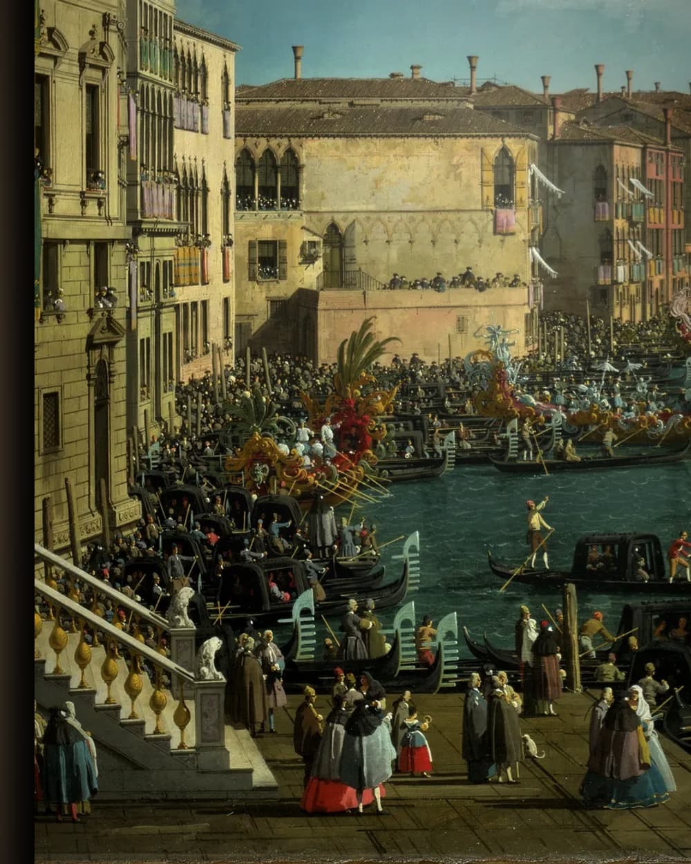 Materiaal en afwerking van De Regatta op het Canal Grande in het wisselframe