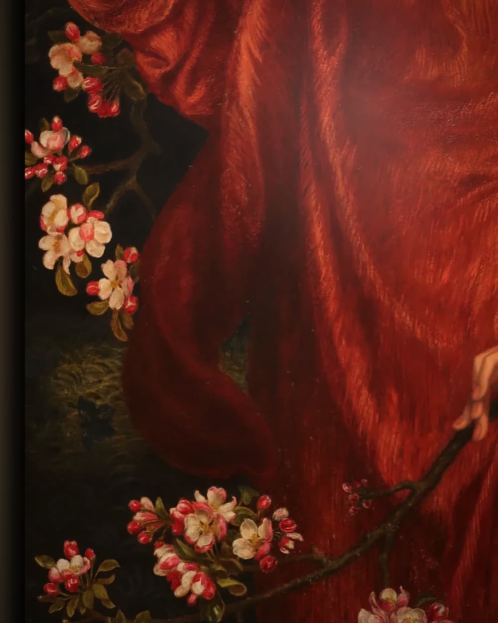 Materiaal en afwerking van Een visioen van Fiammetta in het wisselframe