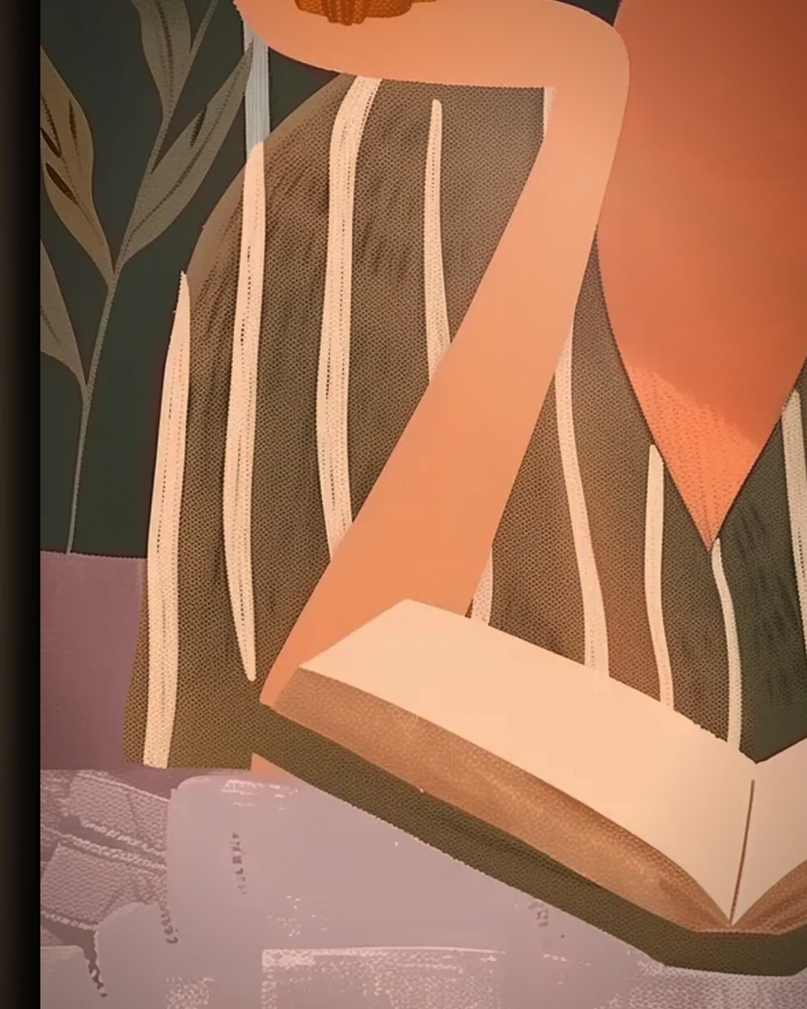 Materiaal en afwerking van Even lezen in het wisselframe