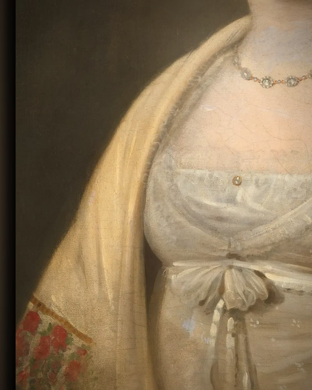 Materiaal en afwerking van Portret van Wilhelmina Maria Haack in het wisselframe