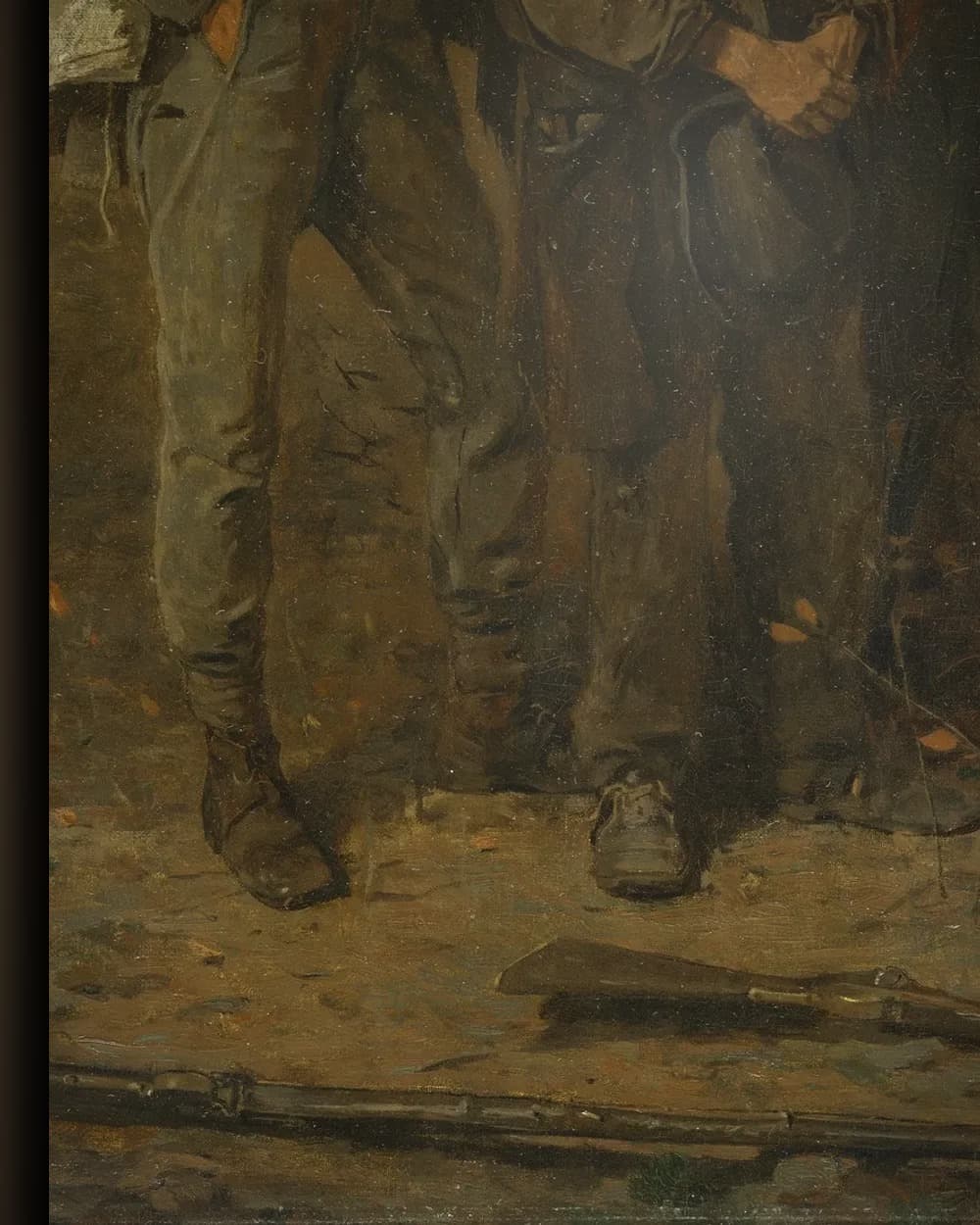 Materiaal en afwerking van Gevangenen van het front in het wisselframe