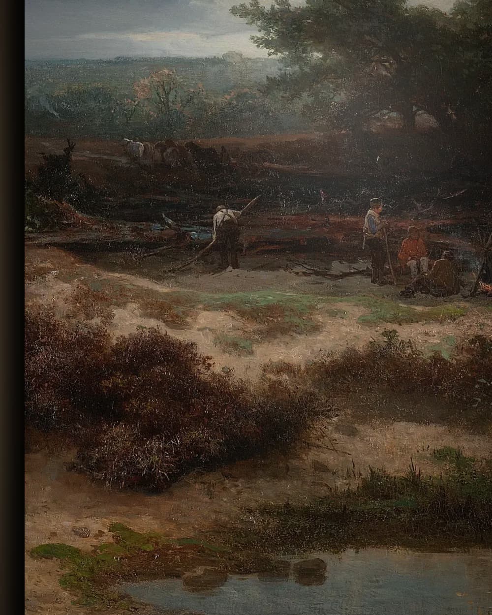 Materiaal en afwerking van De heide bij Wolfheze in het wisselframe