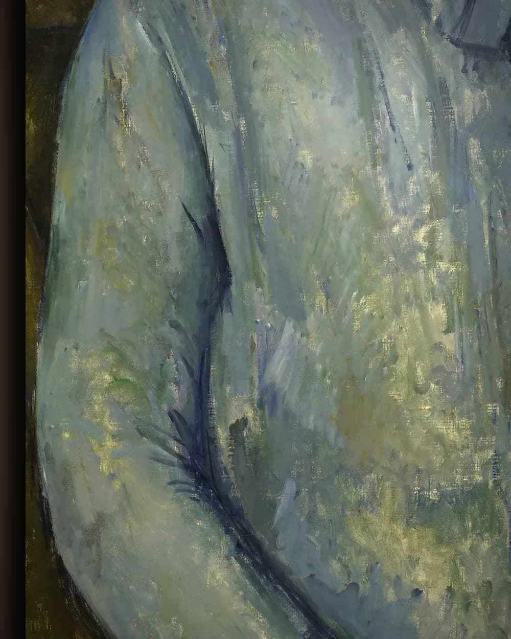 Materiaal en afwerking van Madame Cézanne in het blauw in het wisselframe