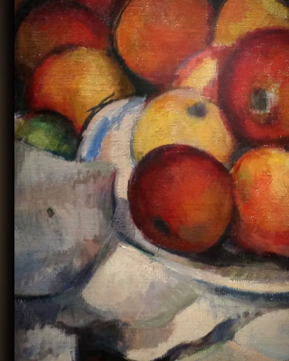 Materiaal en afwerking van Stilleven met appels en sinaasappels in het wisselframe