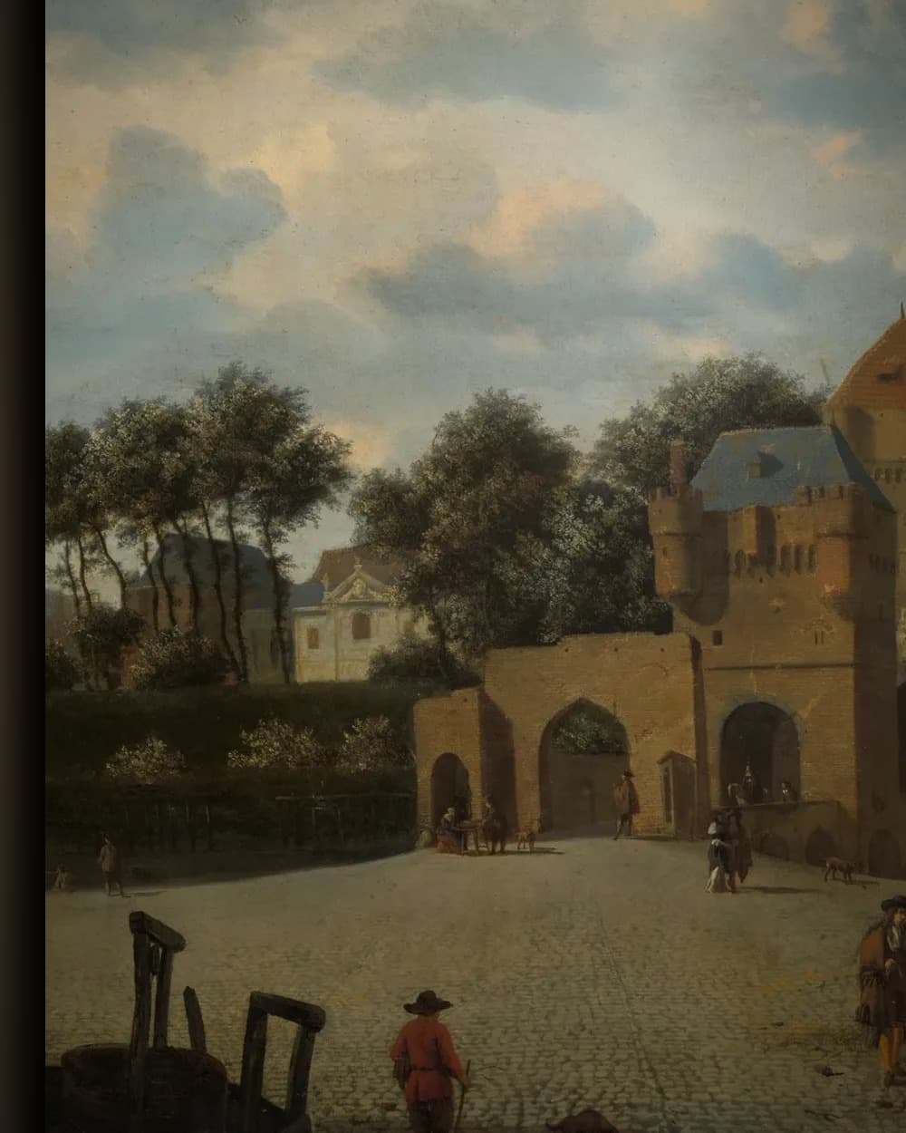 Materiaal en afwerking van De Sankt Severin te Keulen in een gefantaseerd stadsgezicht in het wisselframe