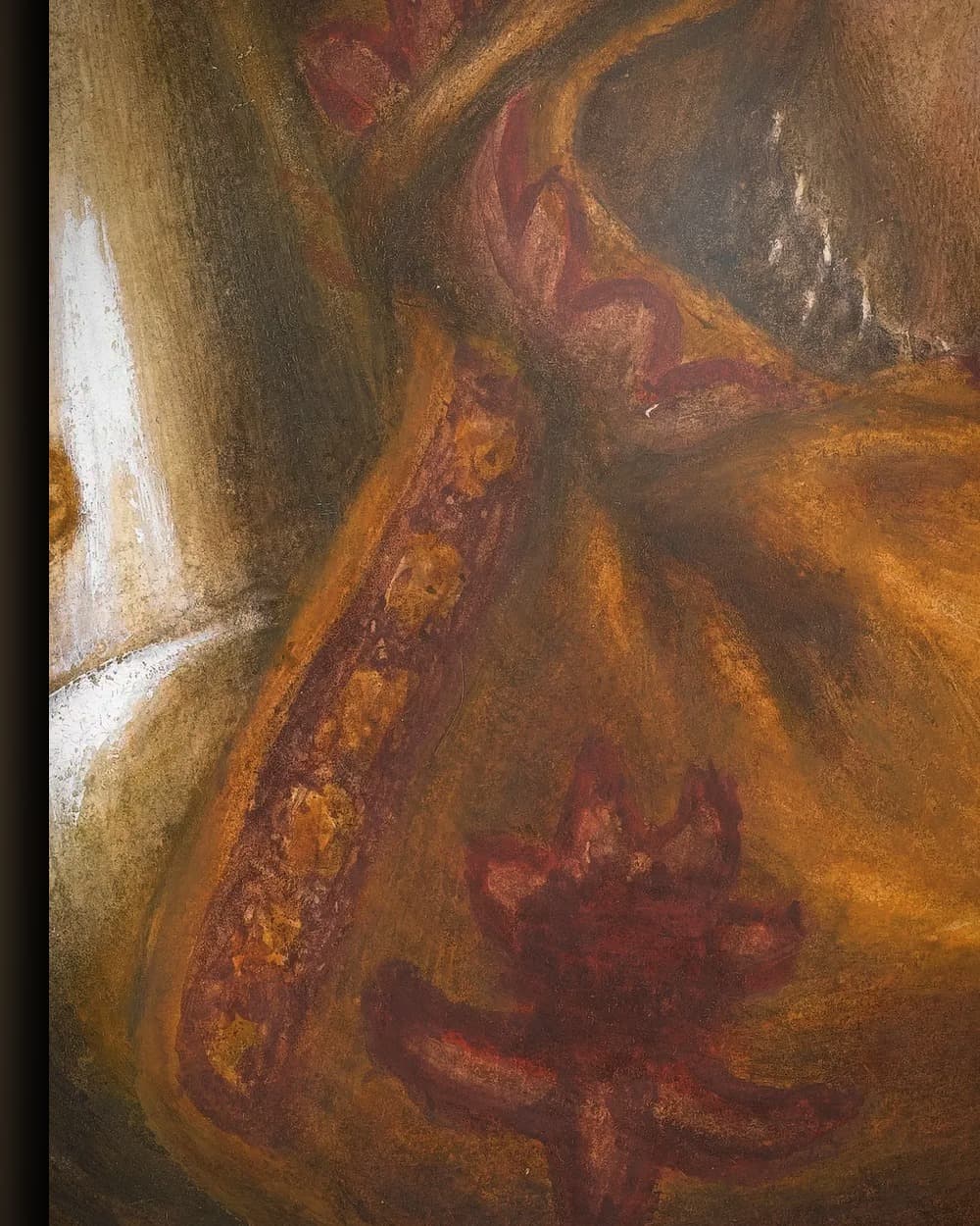 Materiaal en afwerking van Jeanne d'Arc in het wisselframe