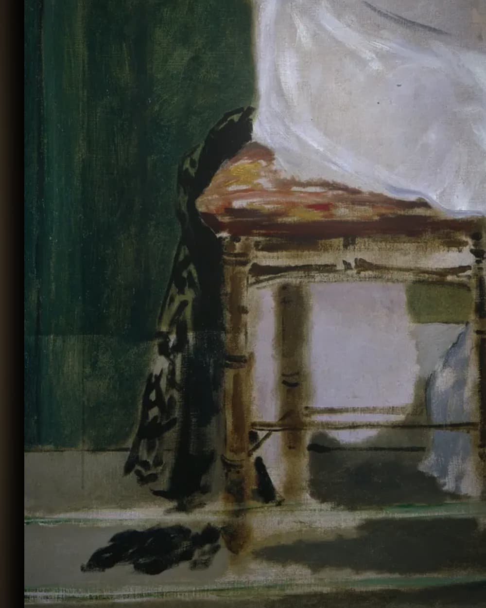 Materiaal en afwerking van Portret van mademoiselle Claus in het wisselframe
