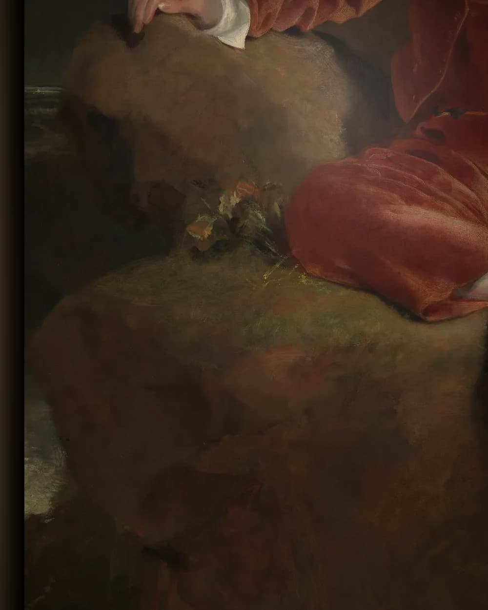 Materiaal en afwerking van De Rode Jongen in het wisselframe
