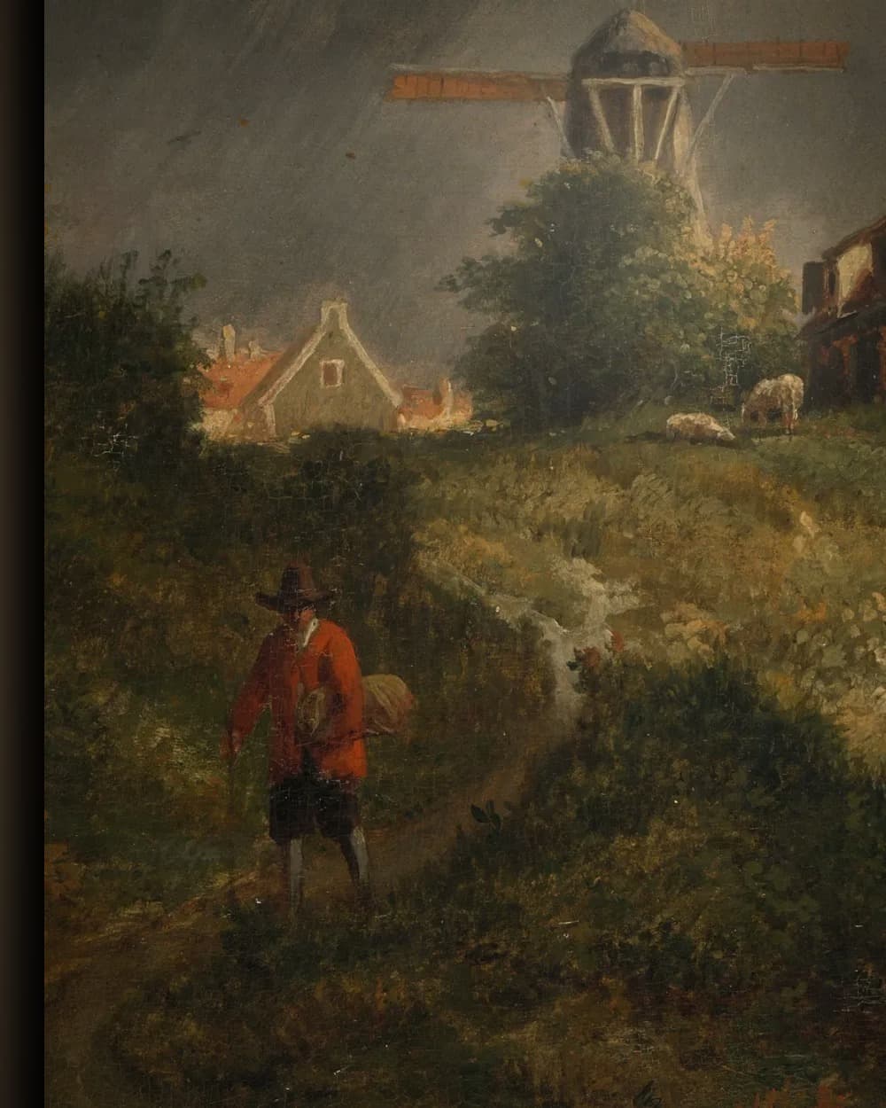 Materiaal en afwerking van Landschap in het Gooi in het wisselframe