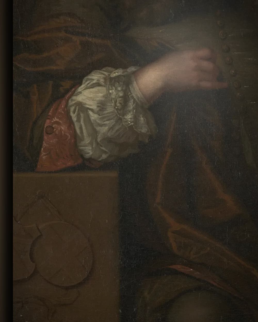 Materiaal en afwerking van Jan Boudaen Courten, heer van Sint-Laurens en Schellach in het wisselframe