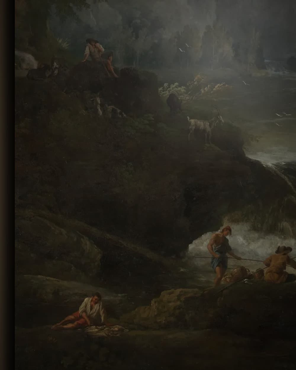 Materiaal en afwerking van De watervallen bij Tivoli in het wisselframe