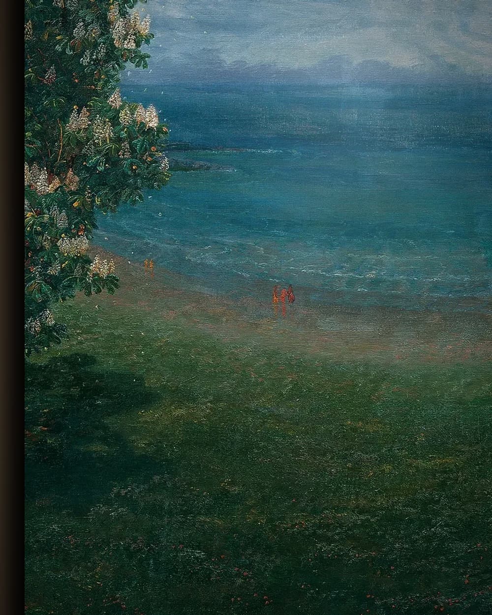 Materiaal en afwerking van Bloeiende kastanjes (1900) in het wisselframe