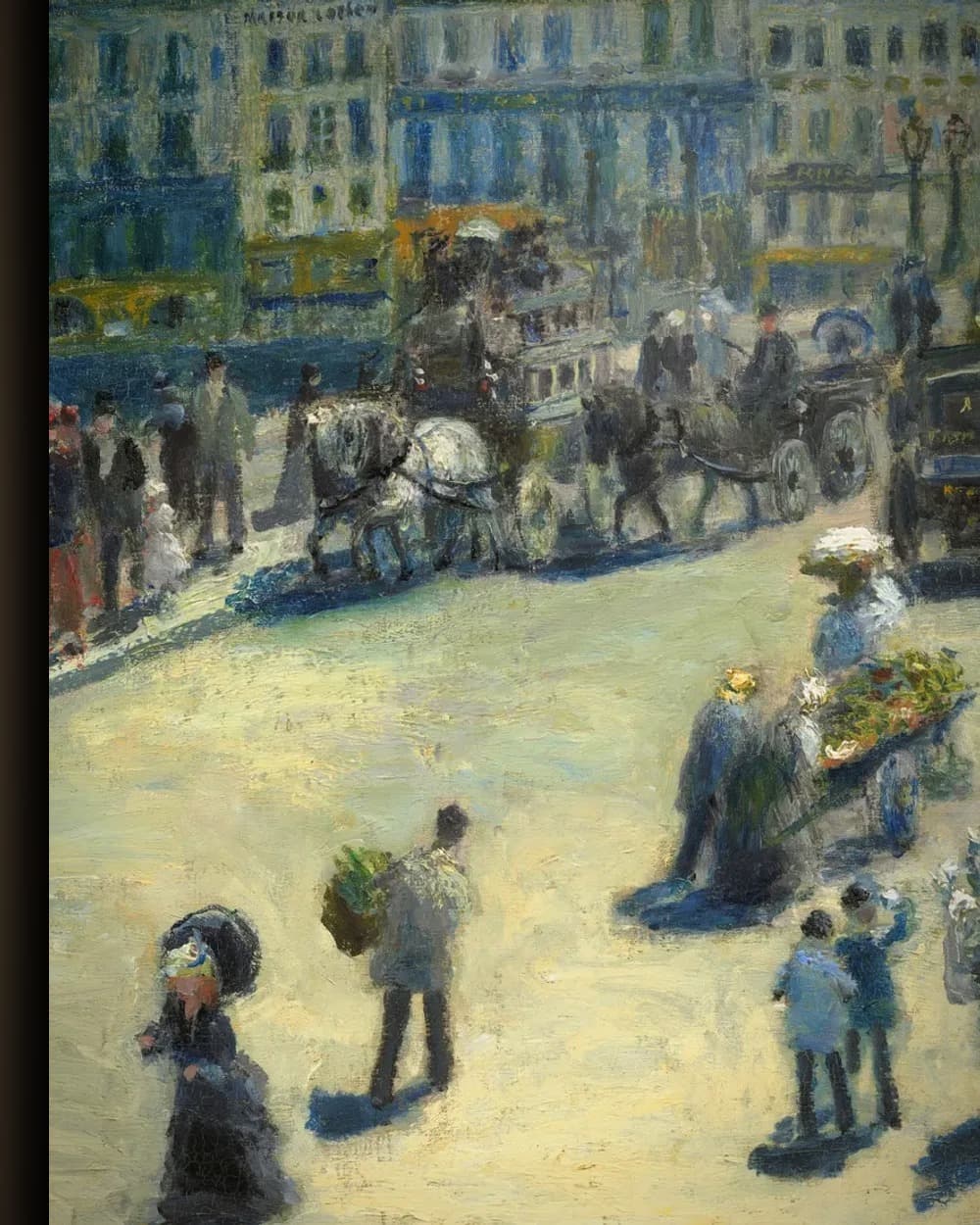 Materiaal en afwerking van De Pont Neuf, Parijs in het wisselframe