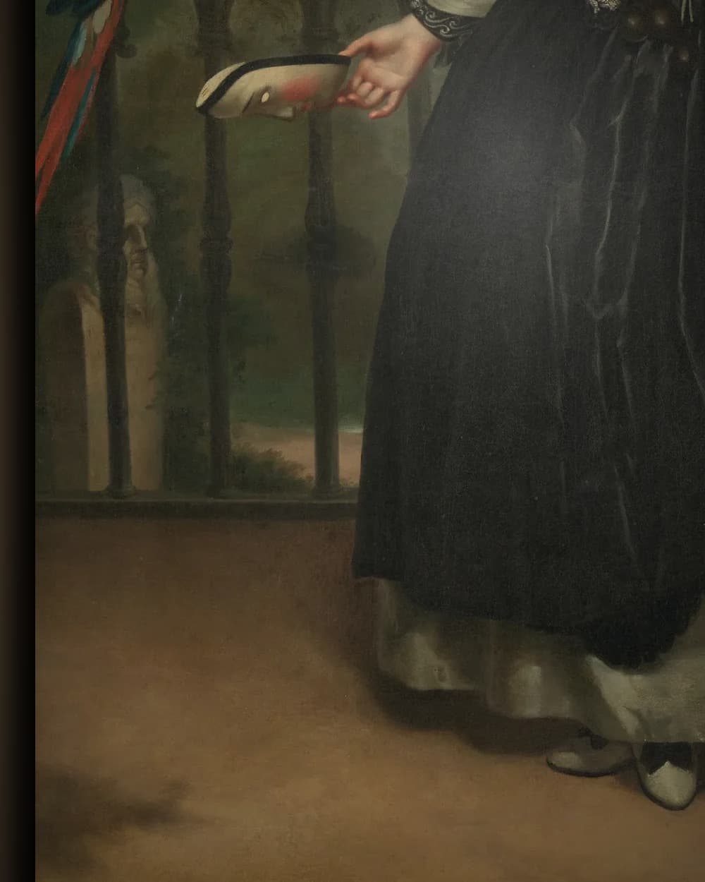 Materiaal en afwerking van Portret van Isabel Parreño y Arce, markiezin van Llano in het wisselframe