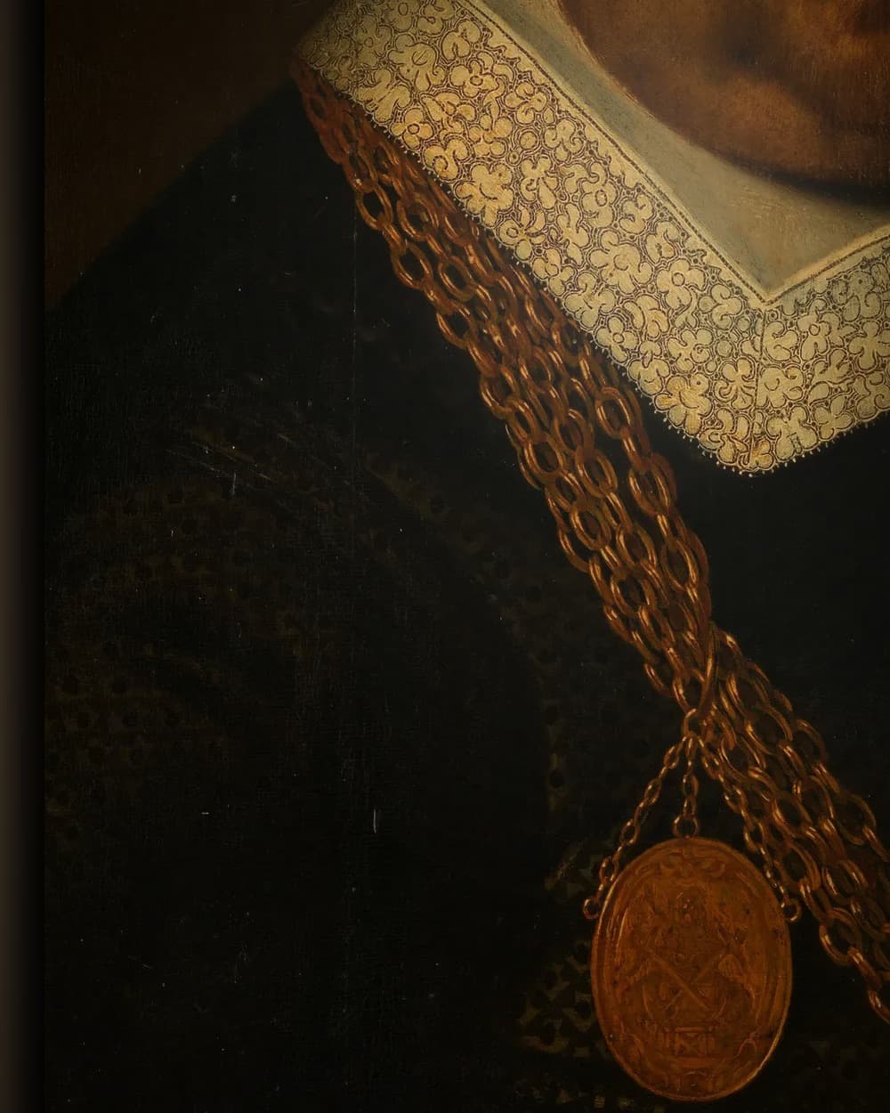 Materiaal en afwerking van Portret van Joos van Trappen, genaamd Banckert, vice-admiraal in het wisselframe