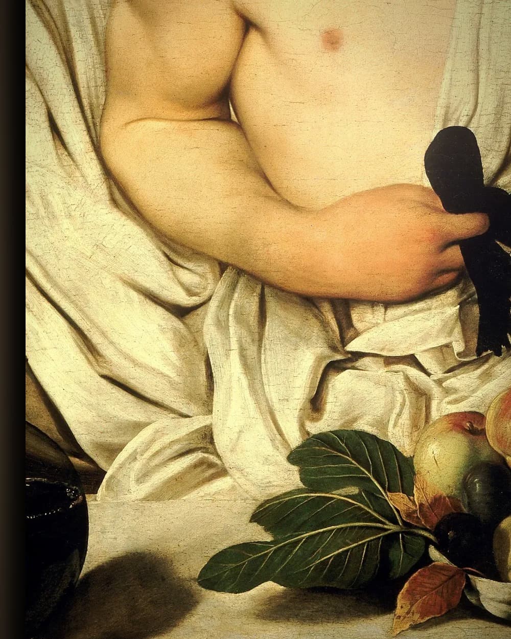 Materiaal en afwerking van Bacchus in het wisselframe