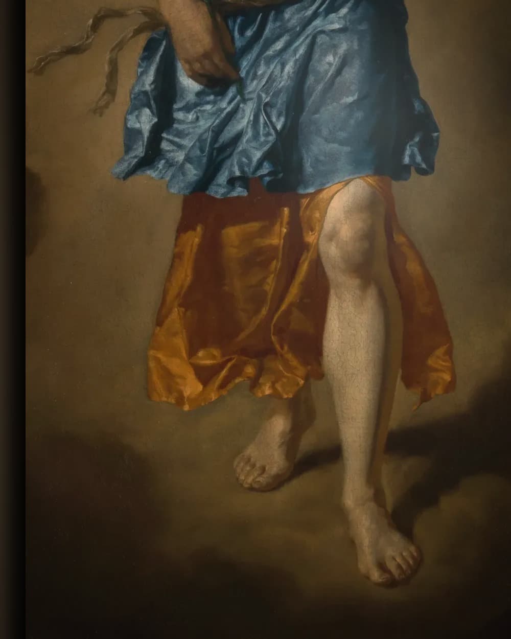 Materiaal en afwerking van De annunciatie aan Maria in het wisselframe