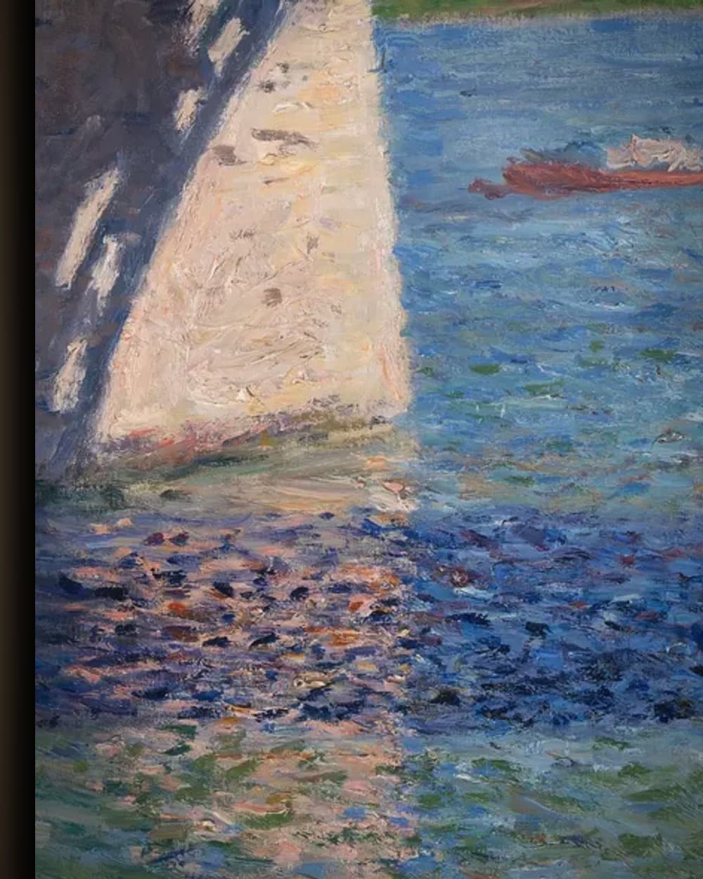 Materiaal en afwerking van De brug van Argenteuil en de Seine in het wisselframe