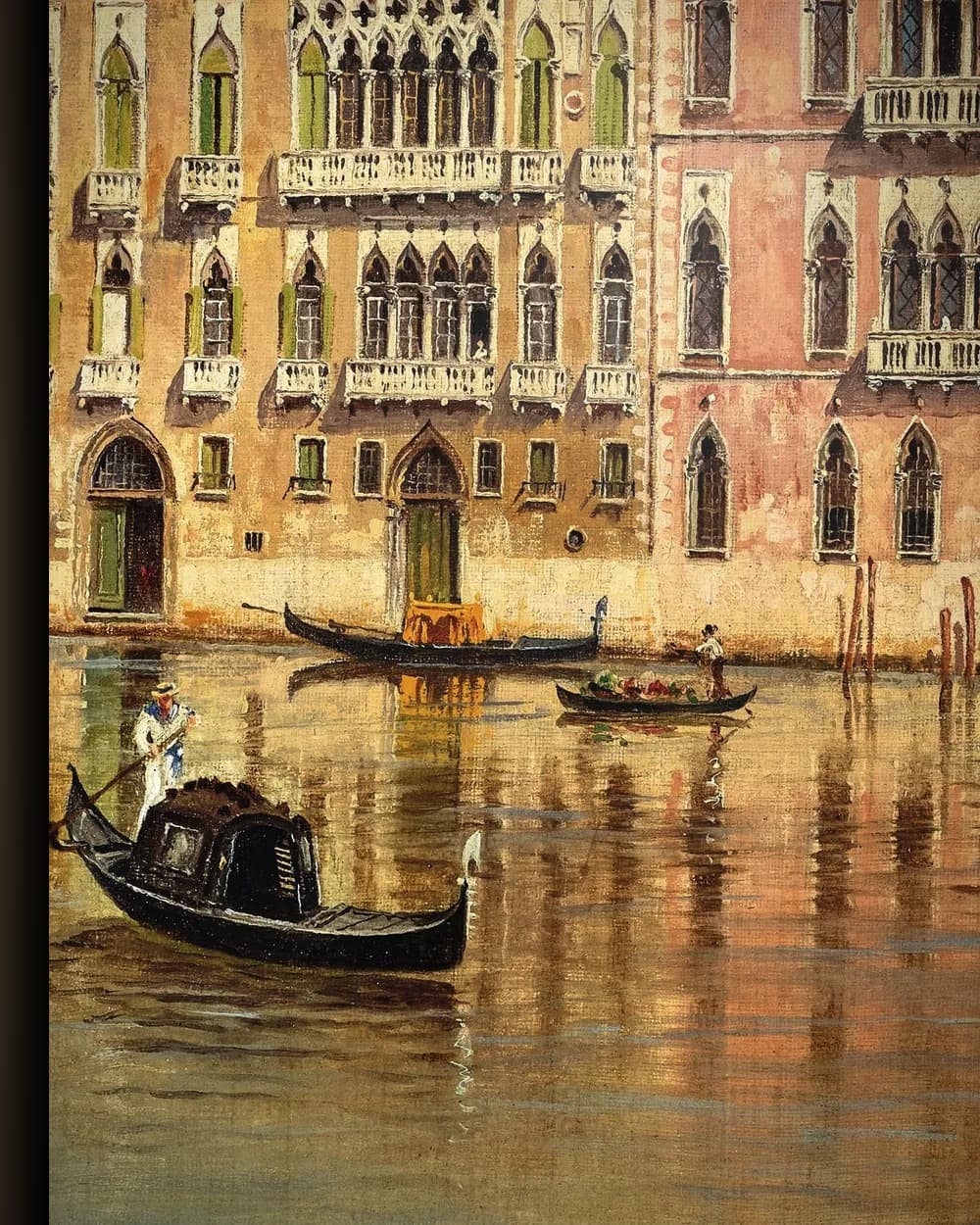 Materiaal en afwerking van Gondels op het Canal Grande in het wisselframe