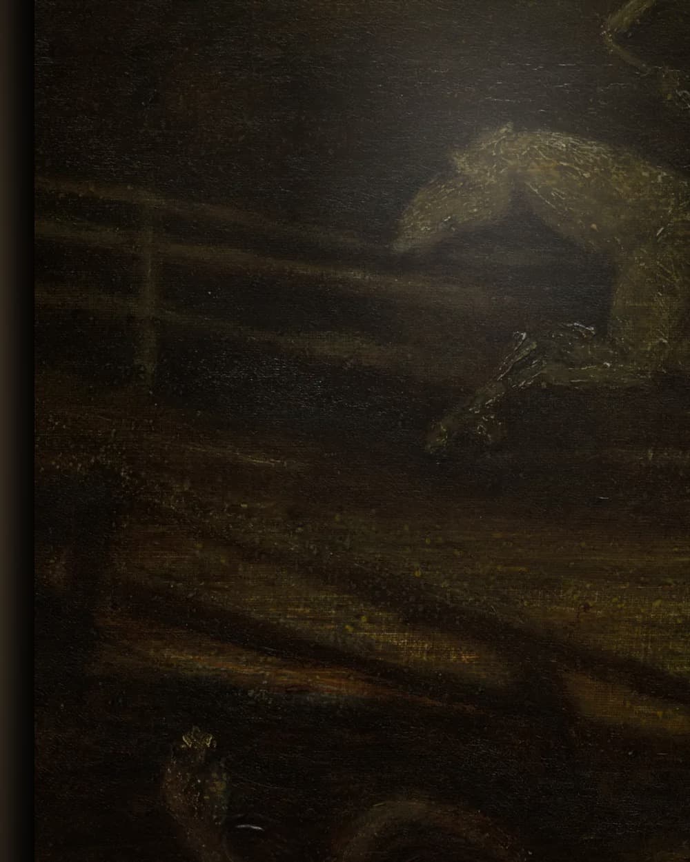 Materiaal en afwerking van De renbaan (de dood op een bleek paard) in het wisselframe
