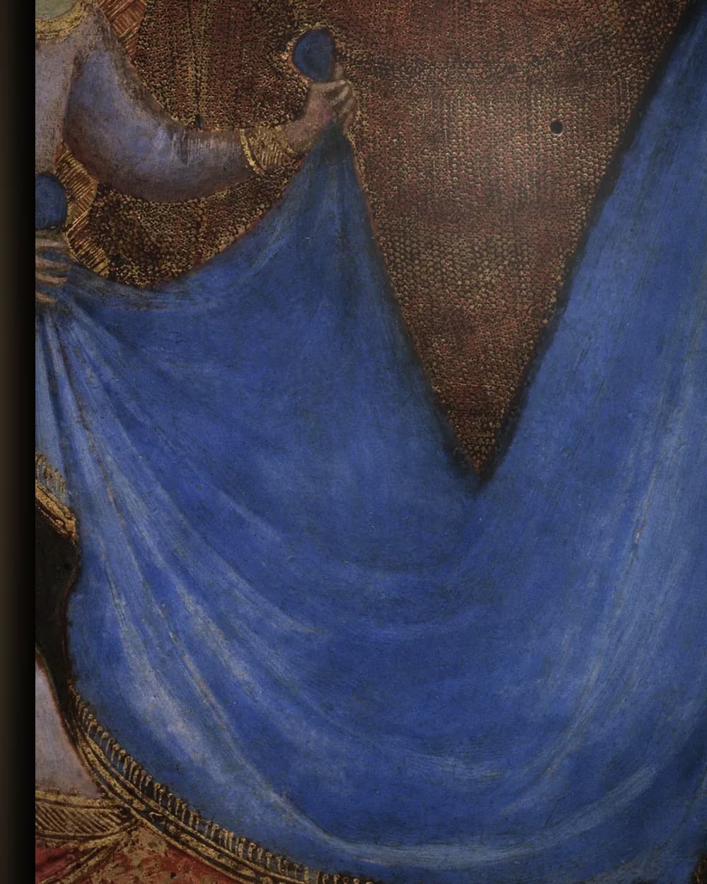 Materiaal en afwerking van De kroning van Maria in het wisselframe