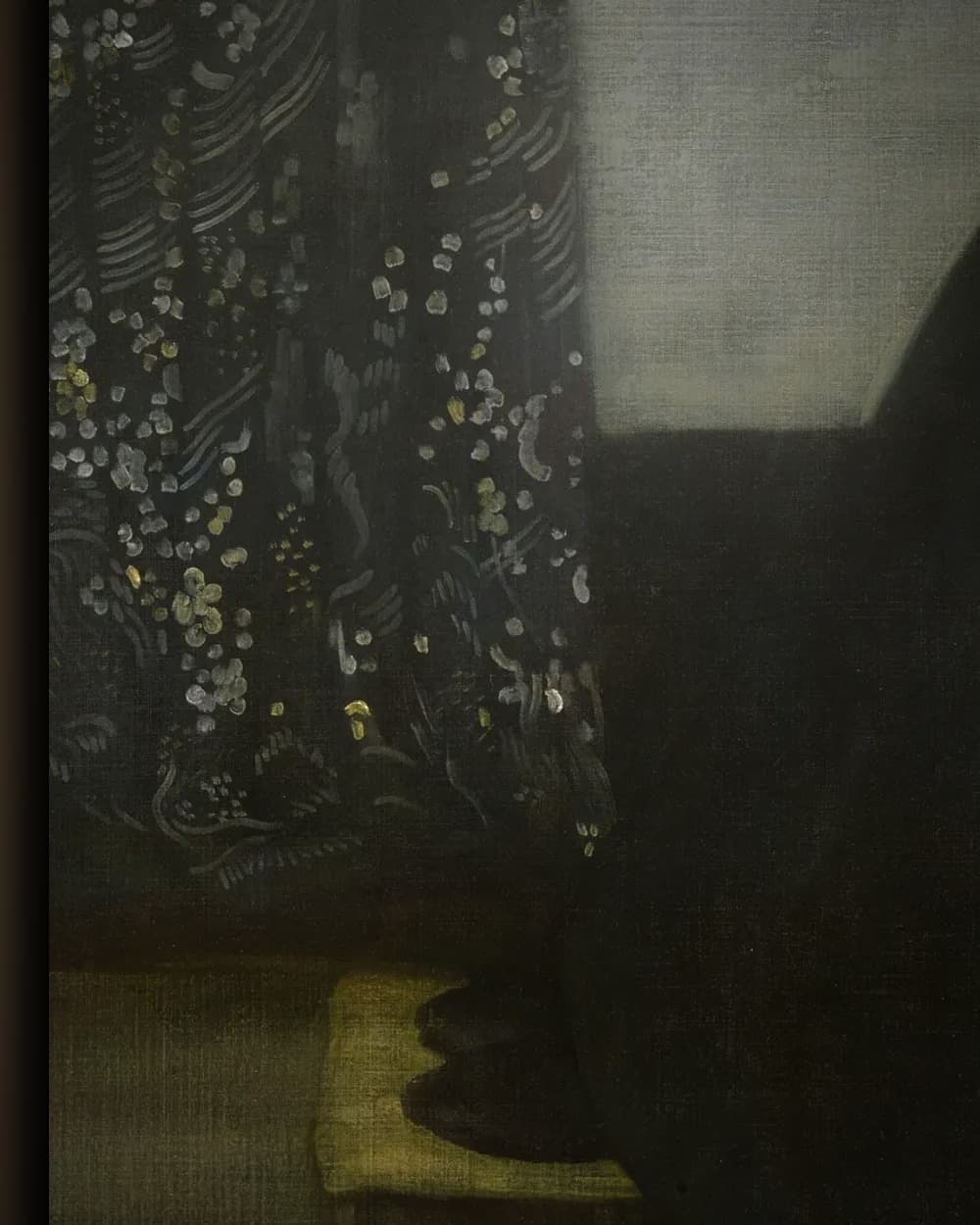 Materiaal en afwerking van De moeder van Whistler in het wisselframe