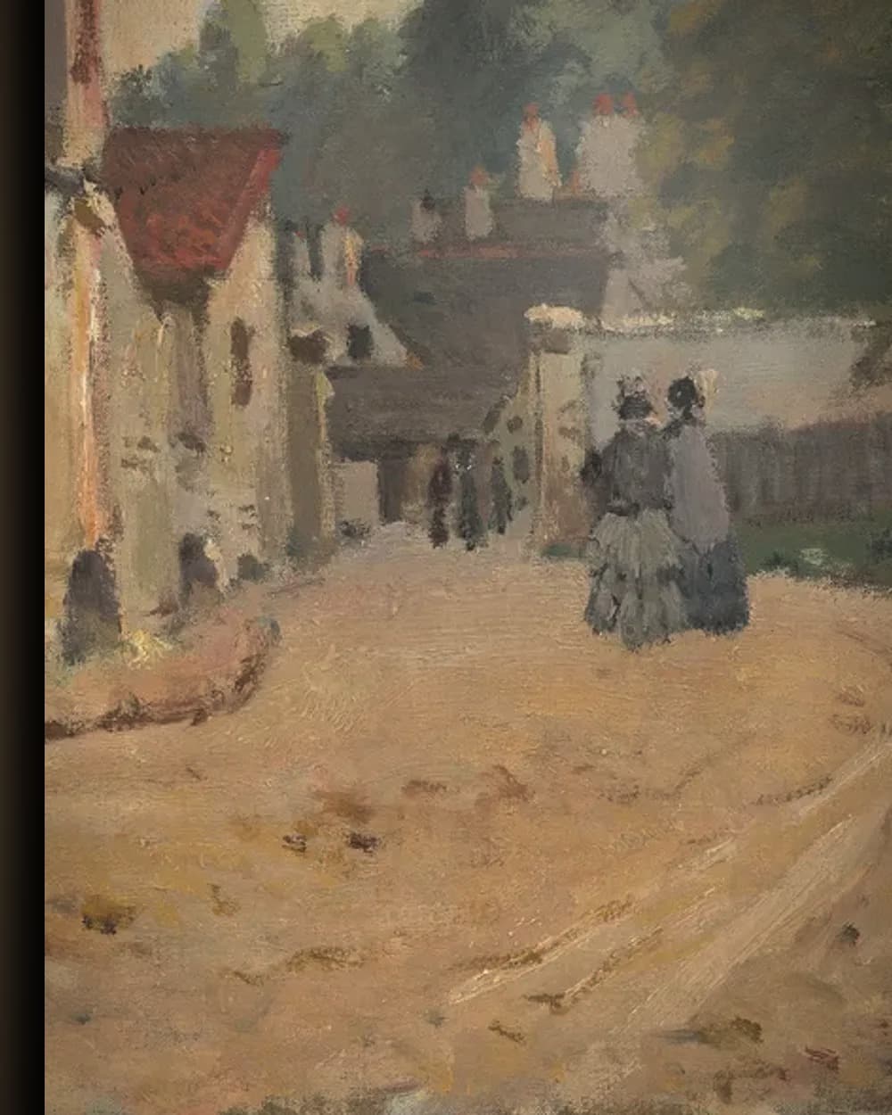 Materiaal en afwerking van Een straat in Marly-le-Roi in het wisselframe