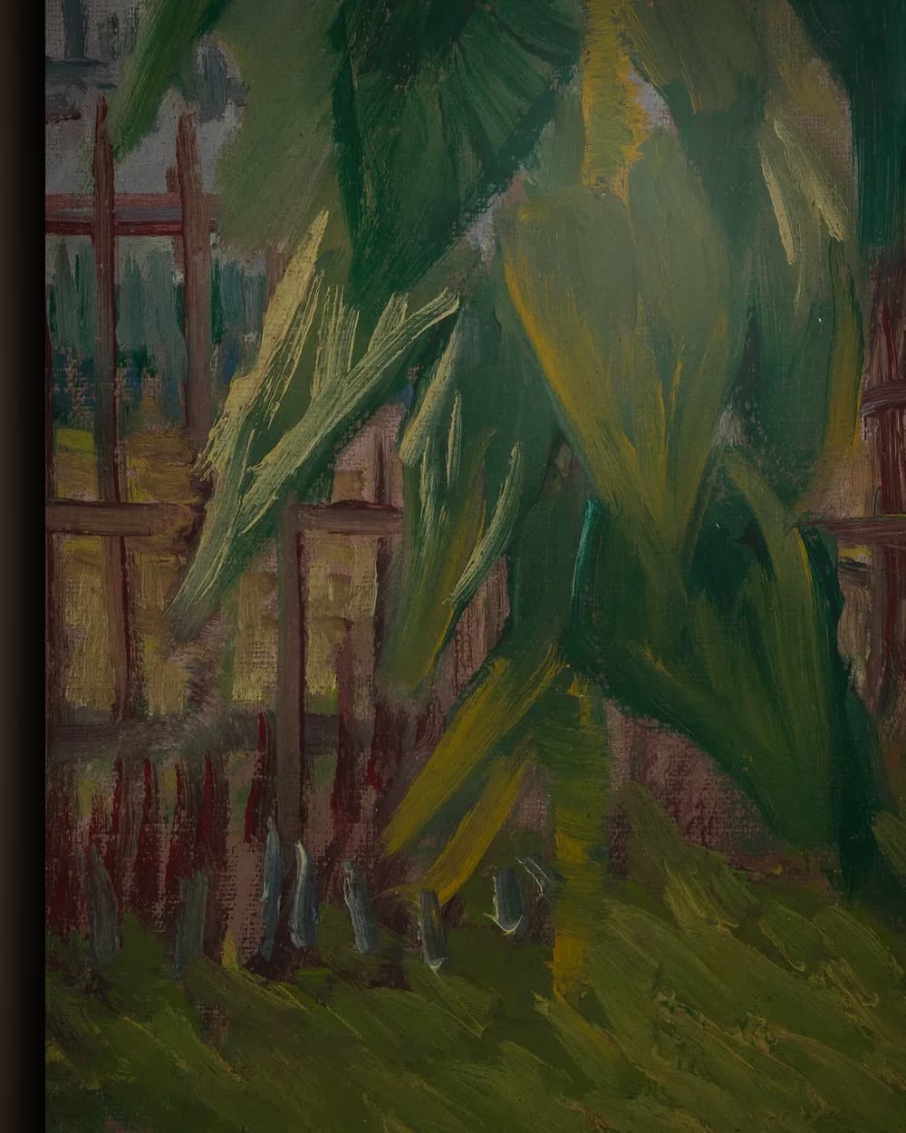 Materiaal en afwerking van Volkstuin met zonnebloem in het wisselframe