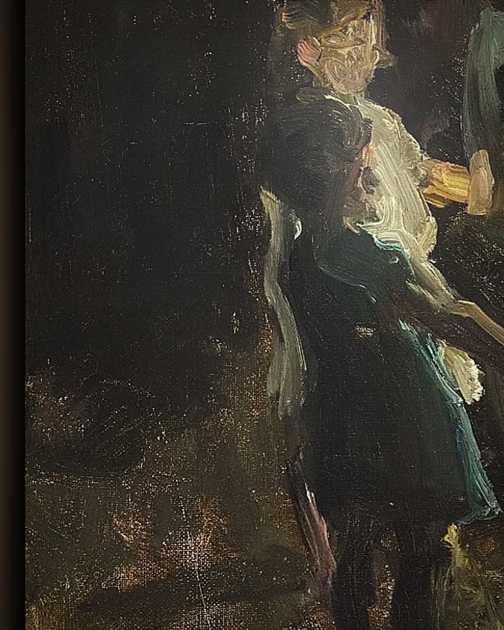 Materiaal en afwerking van Stille nacht (Glade jul, 1891) in het wisselframe
