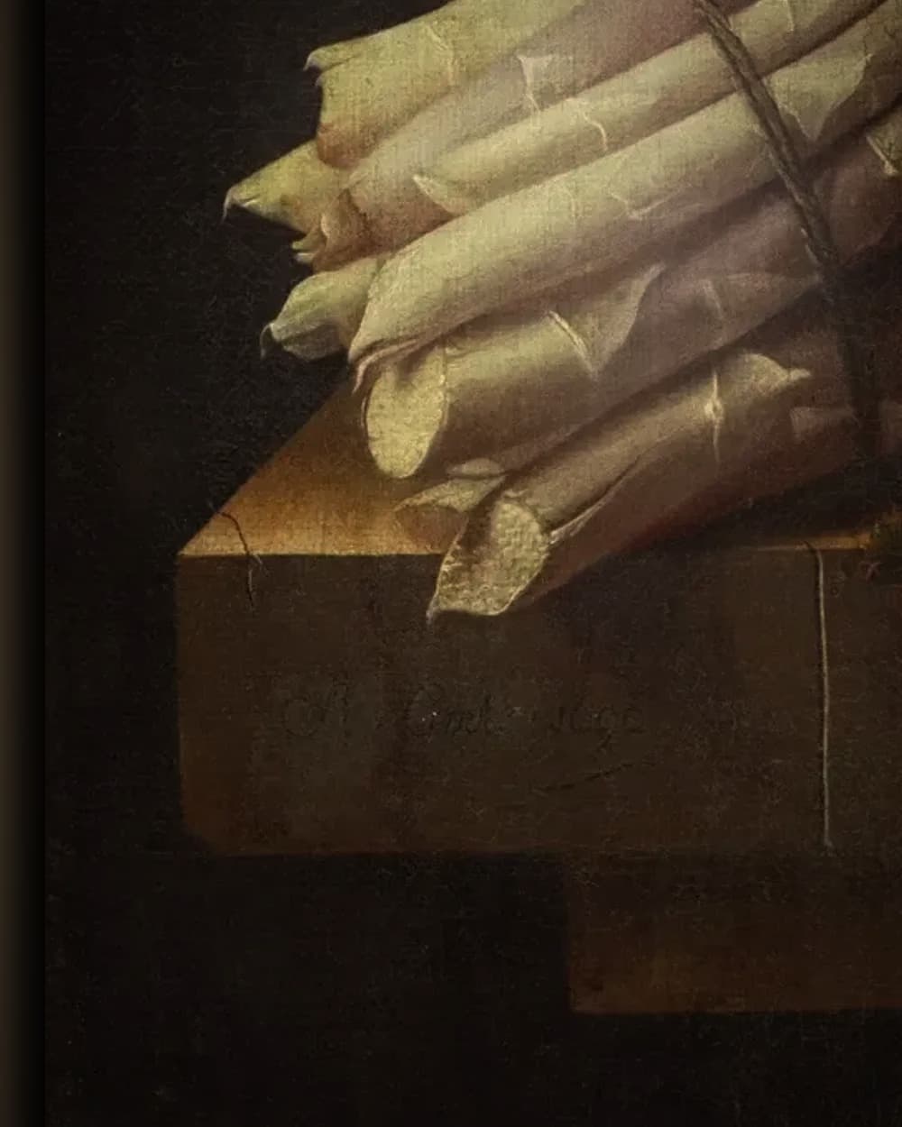 Materiaal en afwerking van Bundel asperges in het wisselframe