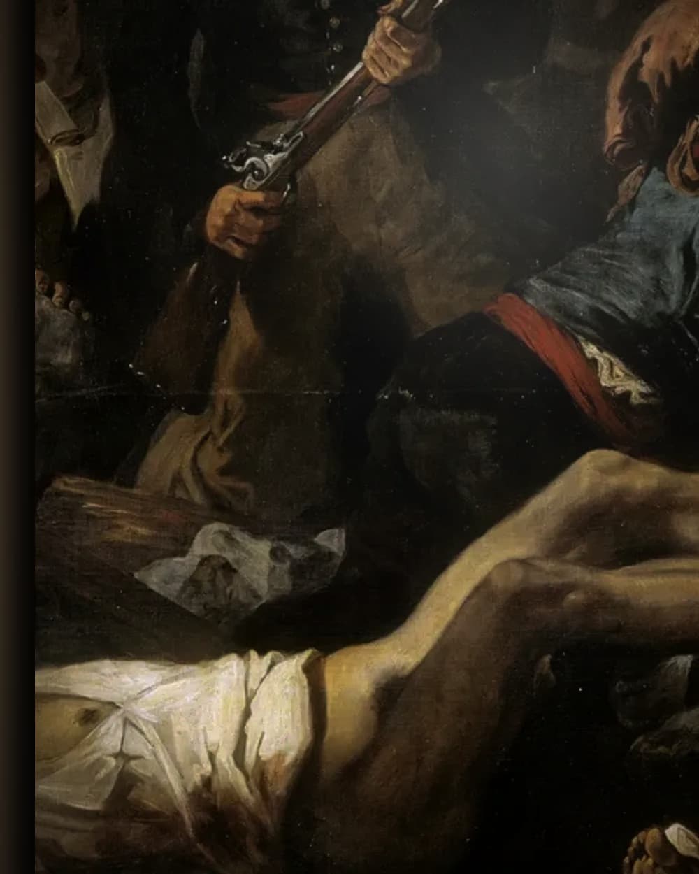 Materiaal en afwerking van De vrijheid leidt het volk in het wisselframe