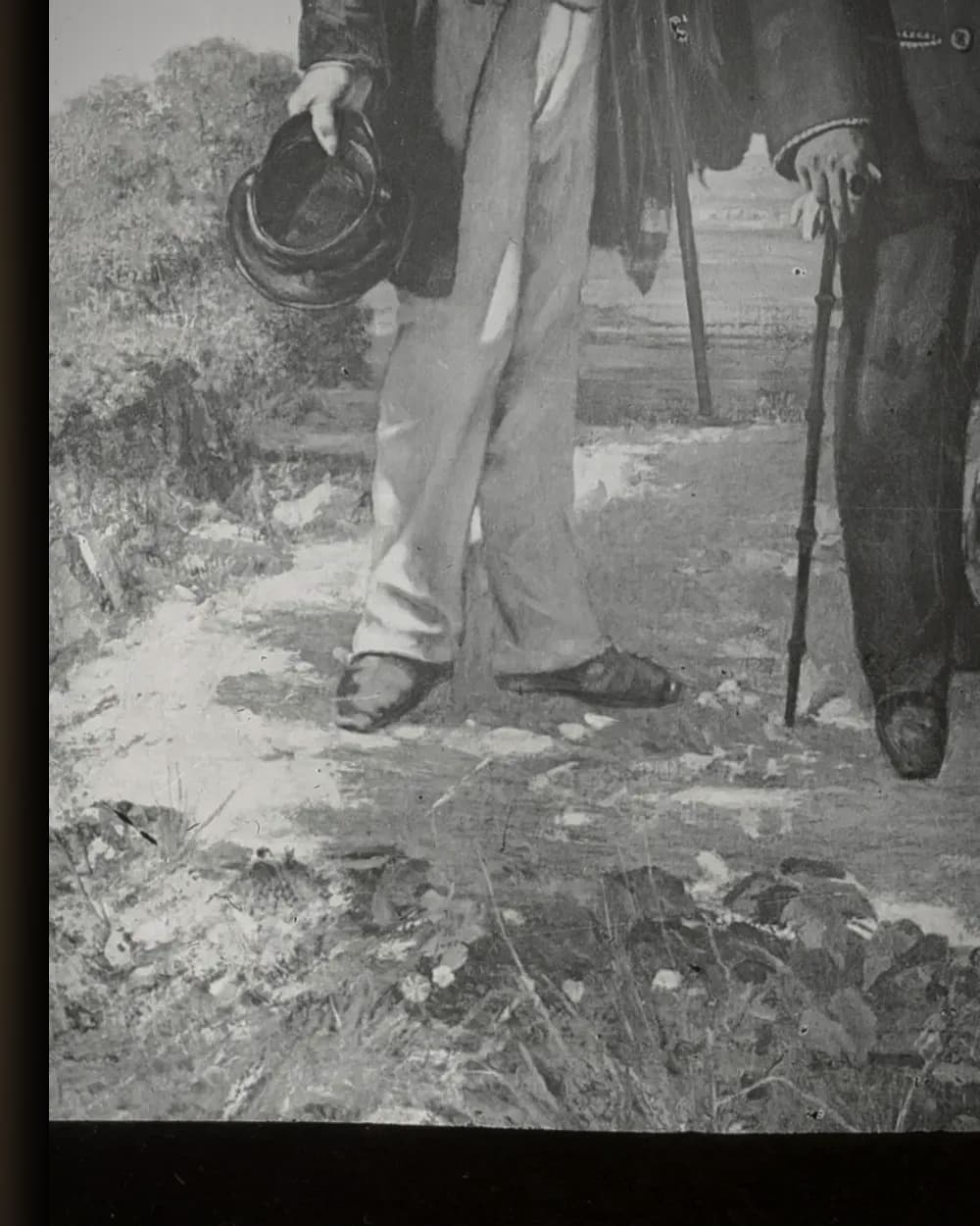 Materiaal en afwerking van Bonjour meneer Courbet in het wisselframe