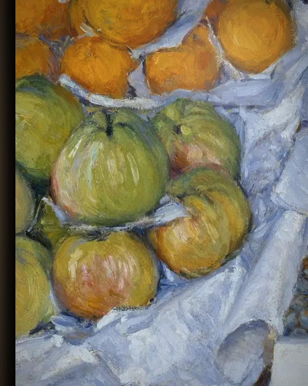 Materiaal en afwerking van Fruit op een stalletje in het wisselframe