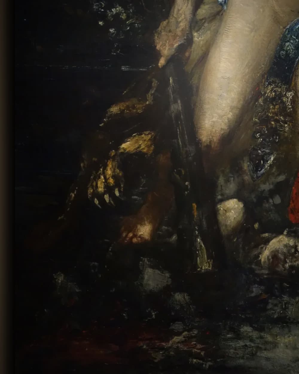 Materiaal en afwerking van Hercules en de Lernaeïsche hydra in het wisselframe