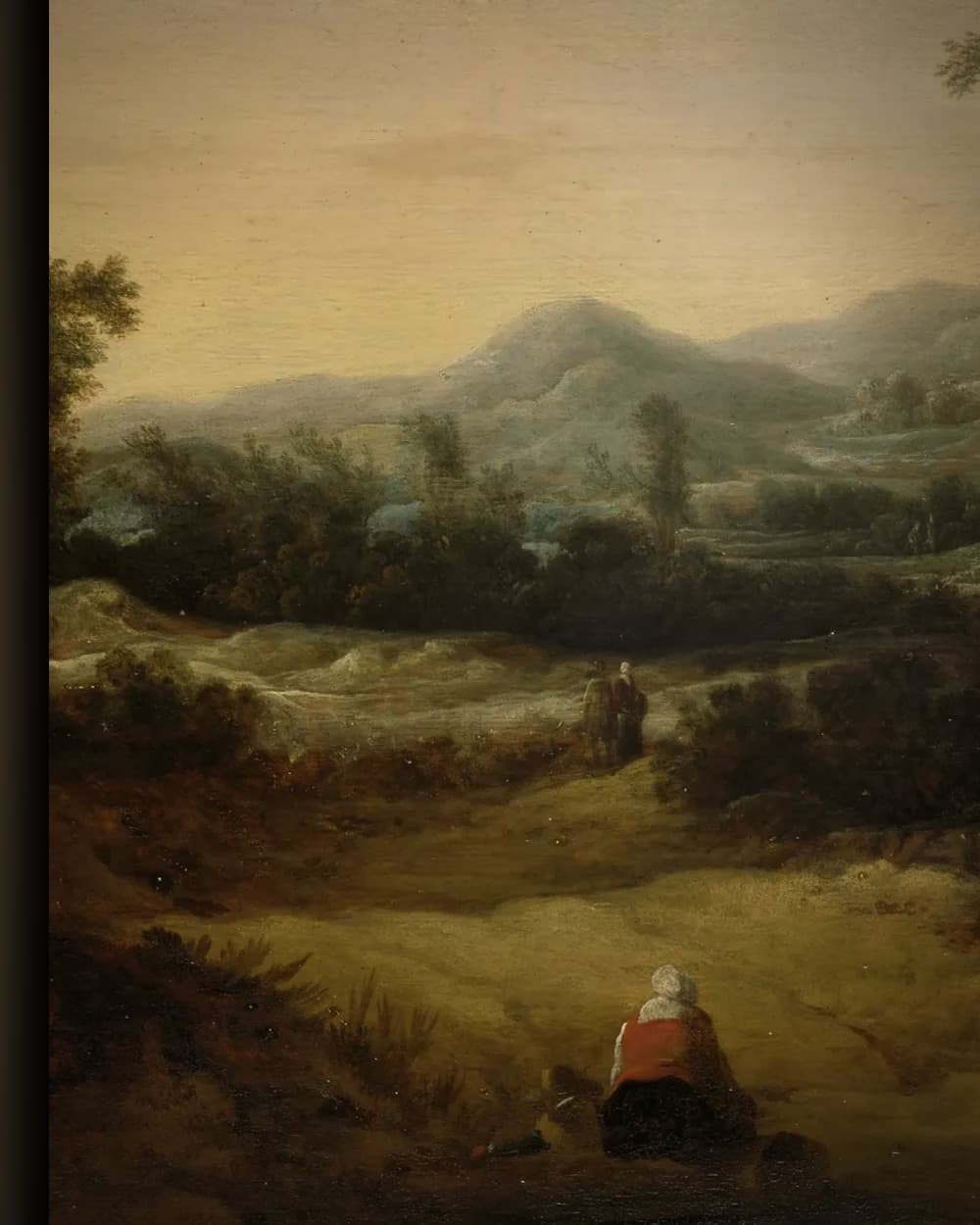 Materiaal en afwerking van Heuvelachtig landschap met boerenhuisje in het wisselframe