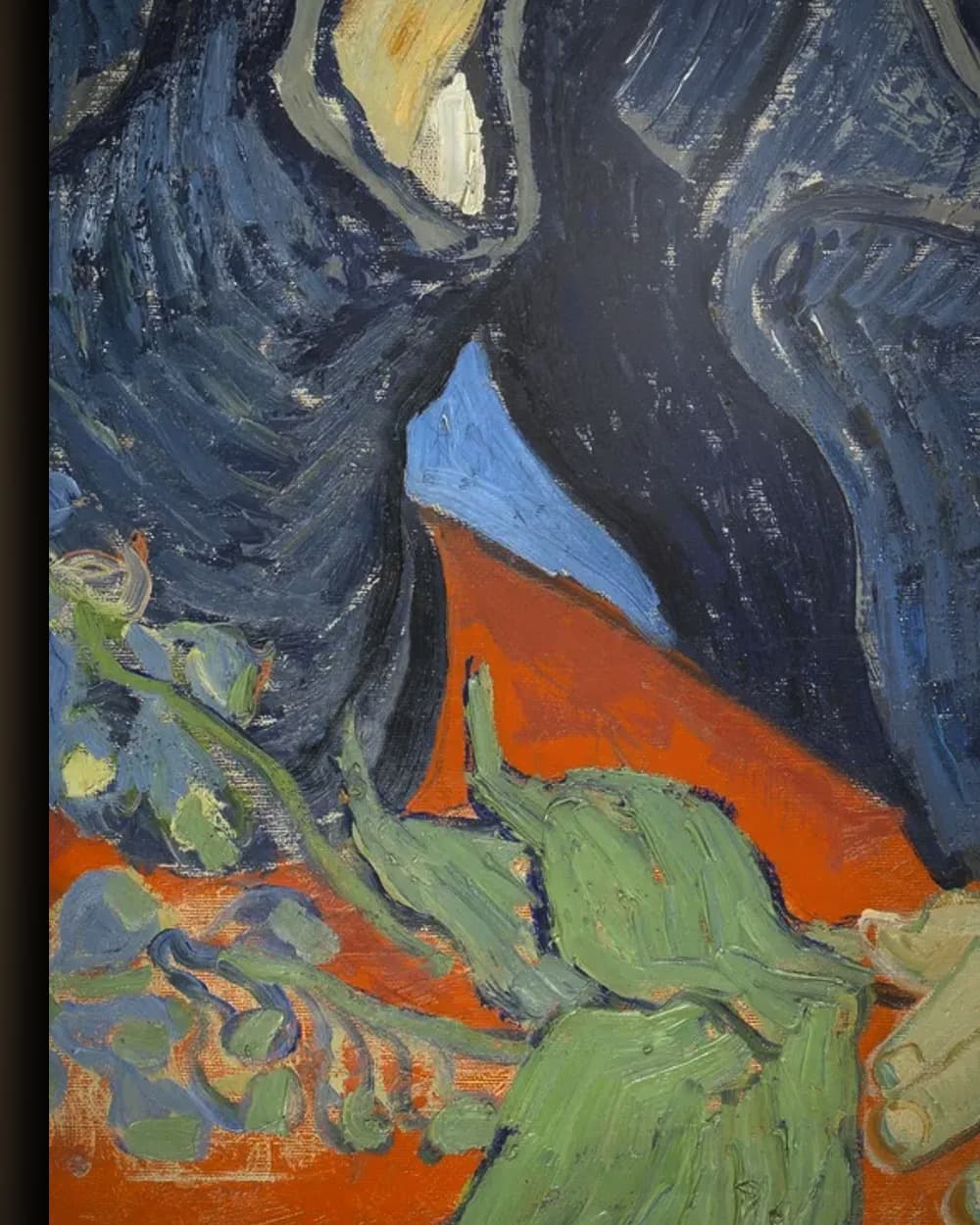 Materiaal en afwerking van Portret van dokter Gachet in het wisselframe