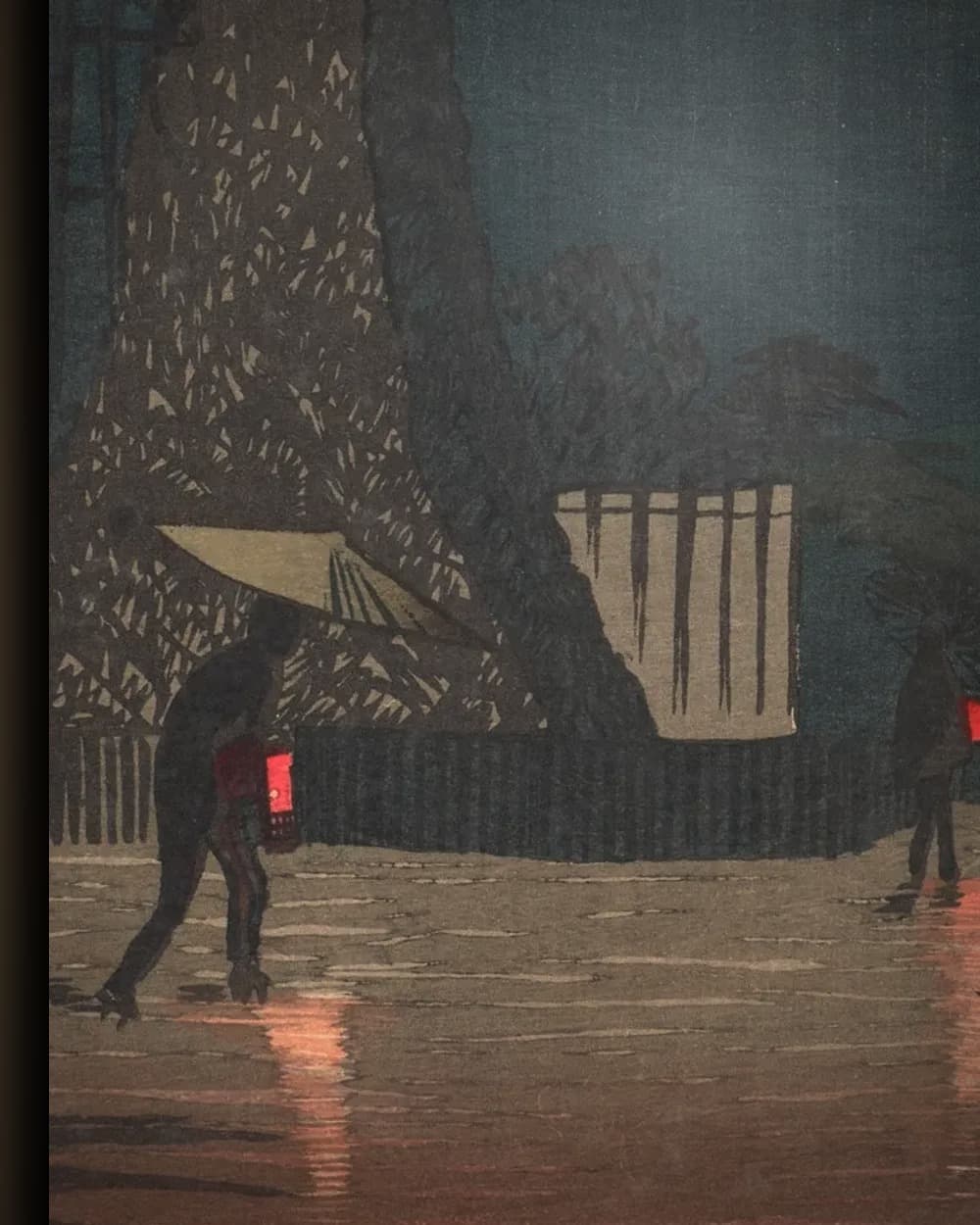 Materiaal en afwerking van Kudanzaka bij nacht in de vroege zomer in het wisselframe