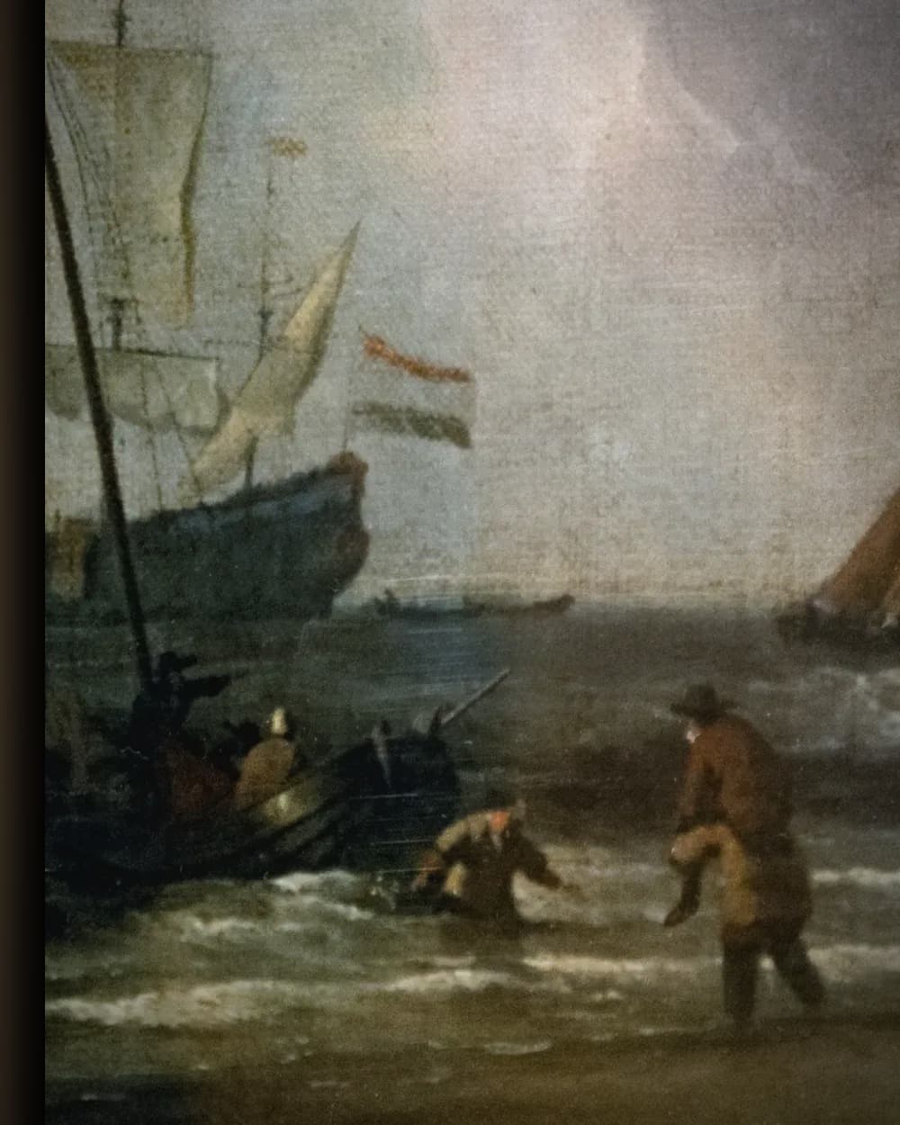 Materiaal en afwerking van Marinegezicht in het wisselframe
