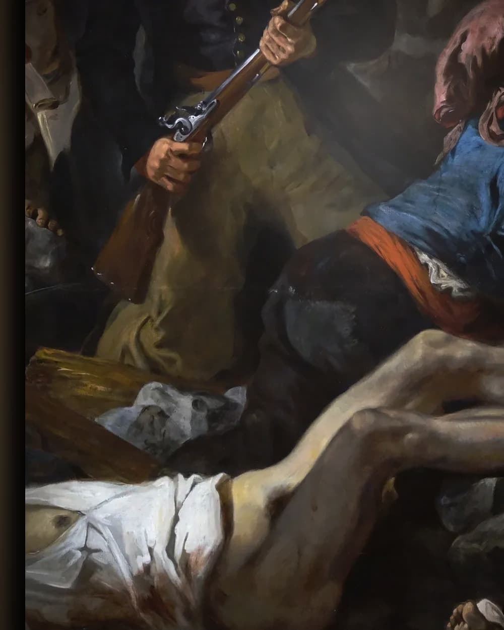 Materiaal en afwerking van Vrouwen van Algiers in hun vertrek in het wisselframe