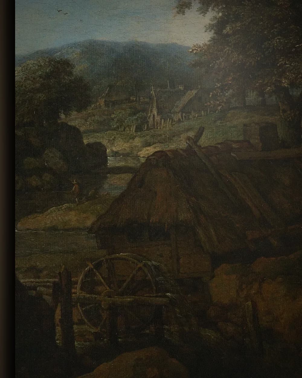 Materiaal en afwerking van Zweeds landschap met een watermolen in het wisselframe