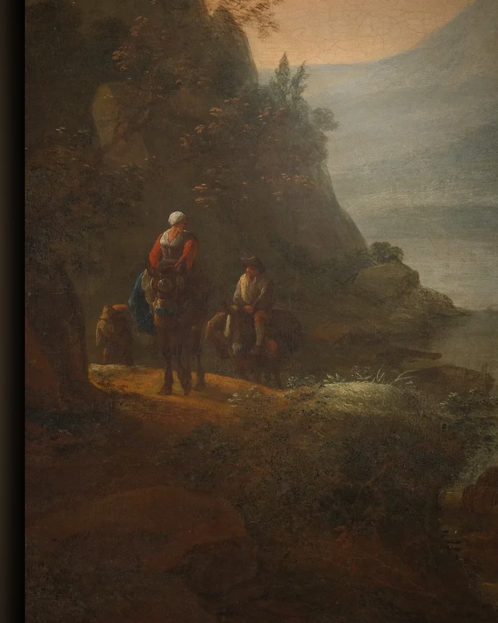 Materiaal en afwerking van Riviergezicht in een bergachtig landschap in het wisselframe