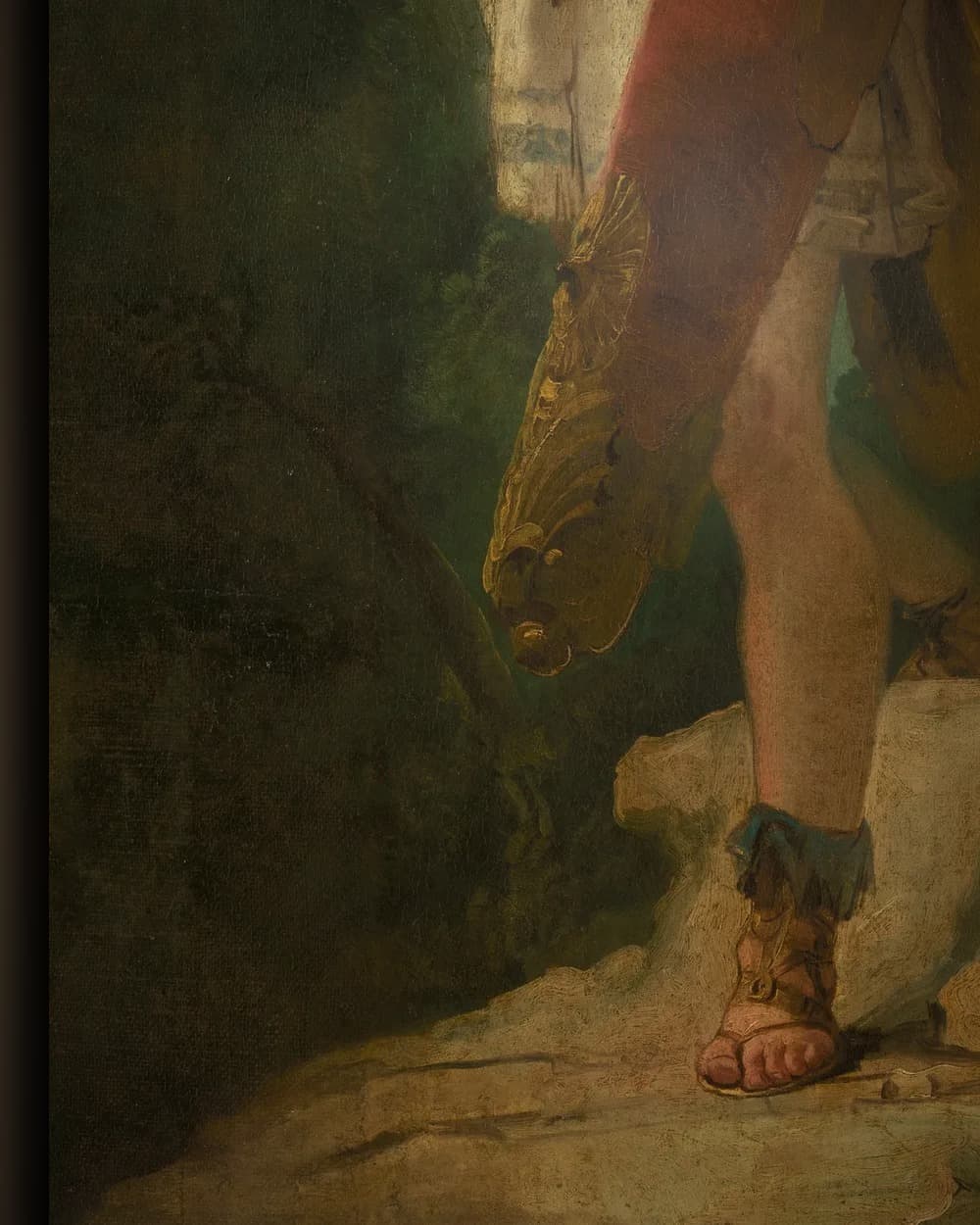 Materiaal en afwerking van Telemachus en Mentor in het wisselframe