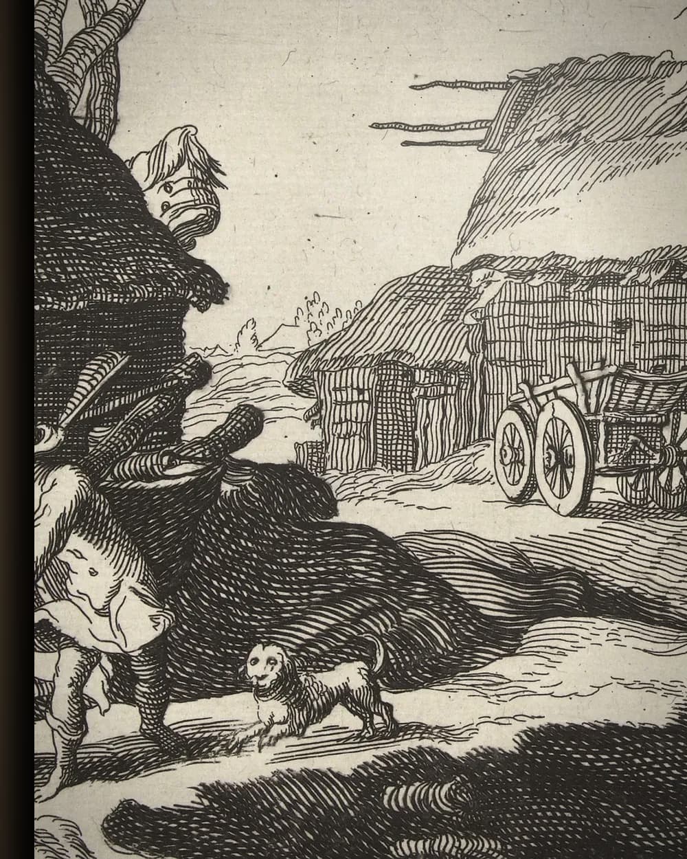 Materiaal en afwerking van Landschap met Tobias en de engel in het wisselframe