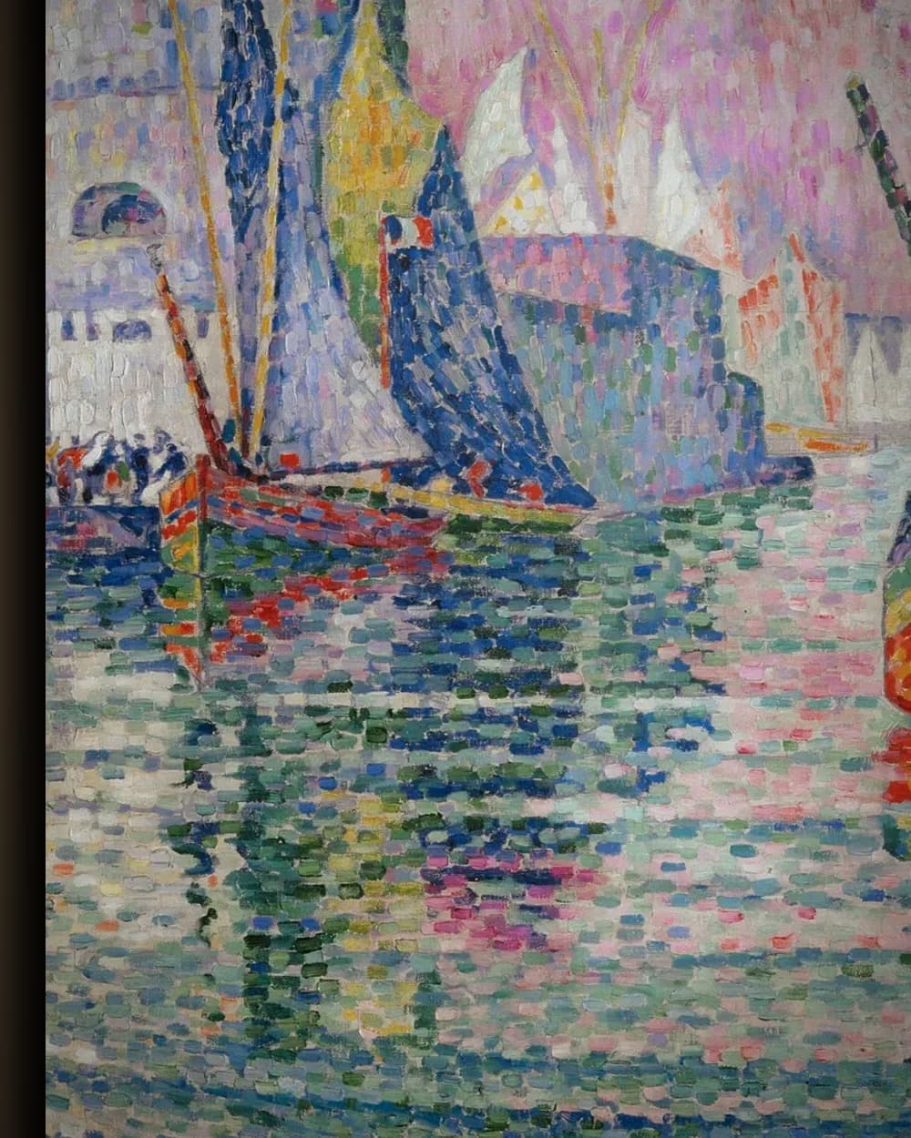 Materiaal en afwerking van De haveningang van La Rochelle in het wisselframe