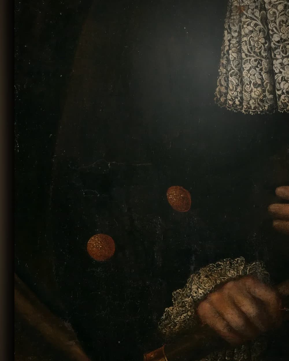 Materiaal en afwerking van Portret van Abraham van Riebeeck (1653-1713) in het wisselframe