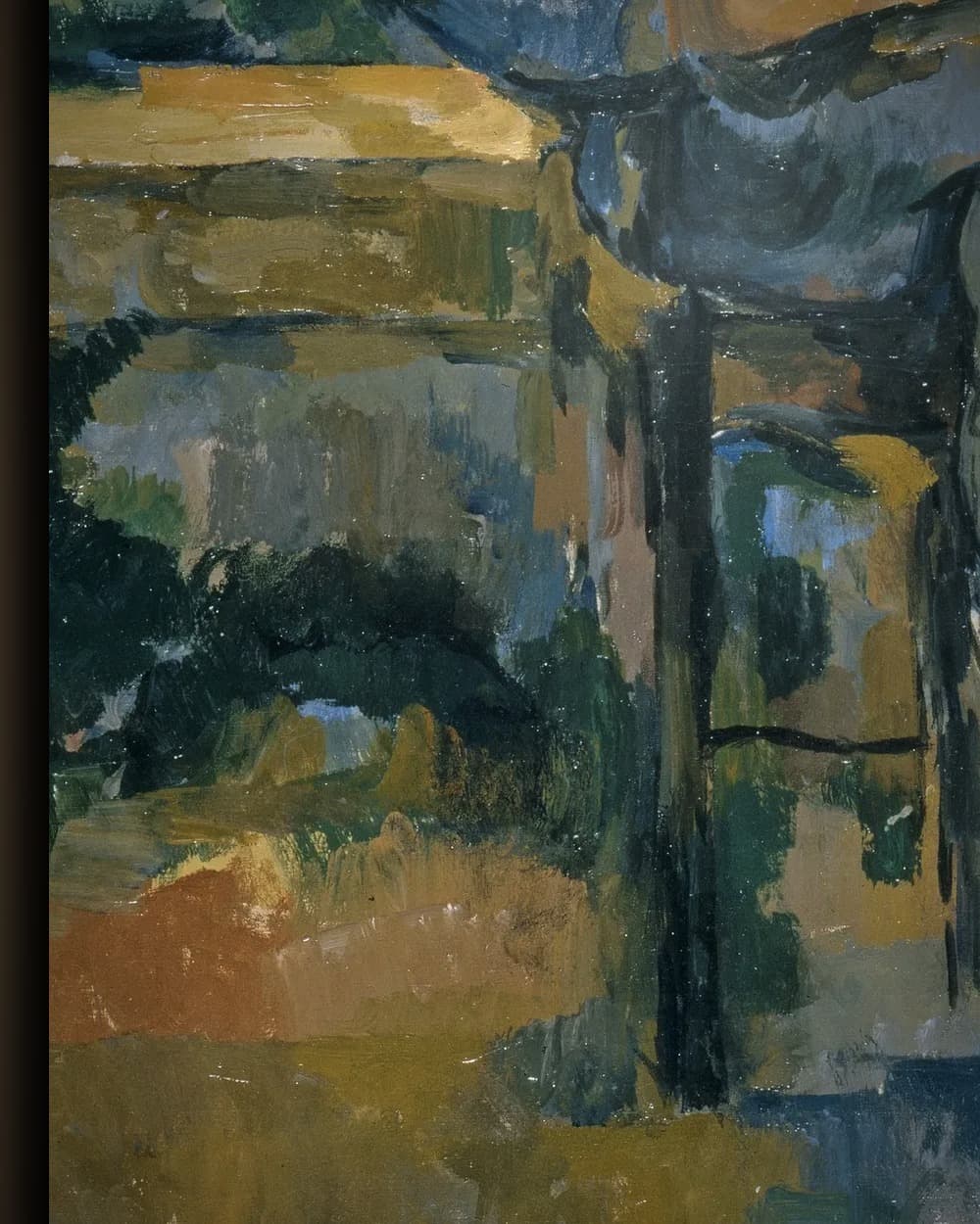 Materiaal en afwerking van Portret van een boer in het wisselframe