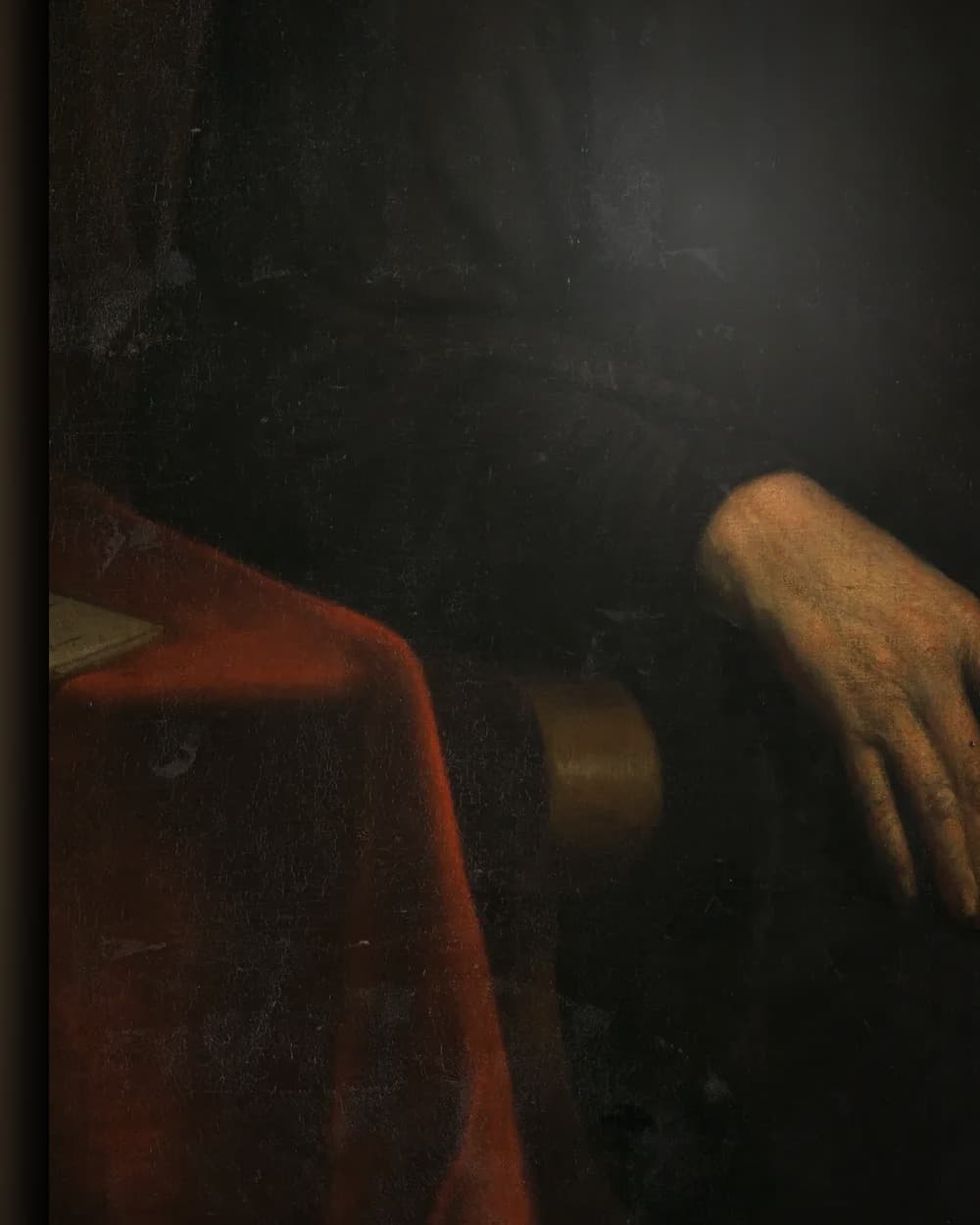 Materiaal en afwerking van Zelfportret in het wisselframe
